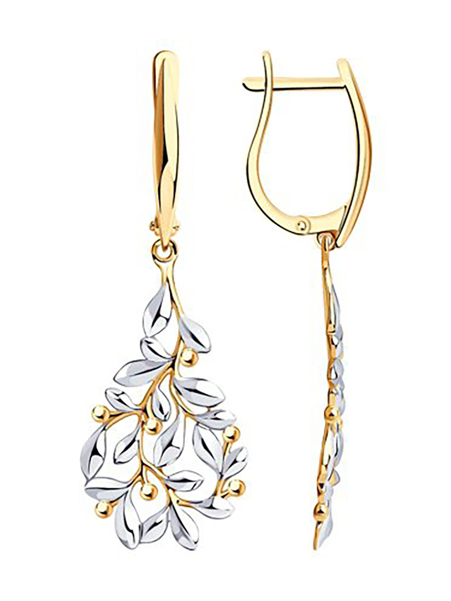 

Серьги из серебра без вставки 585Gold 702008810, 702008810