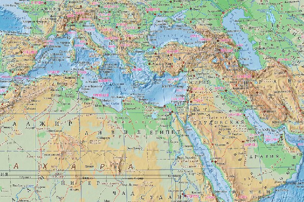 Подробная карта востока. Географическая карта ближнего Востока. Физическая карта ближнего Востока. Физическая карта Юго Западной Азии. Карта ближнего Востока со странами крупно.