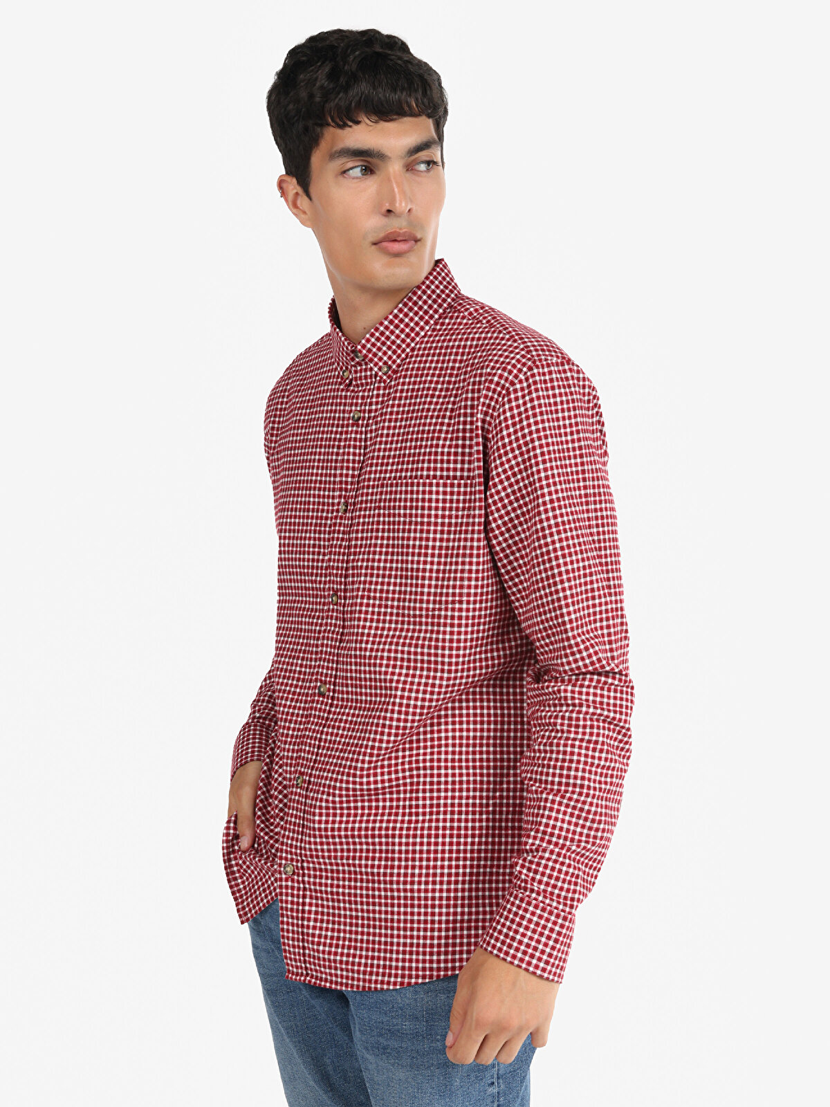 

Рубашка мужская Colin's CL1065591_Q1.V1 красная 2XL, Красный, CL1065591_Q1.V1