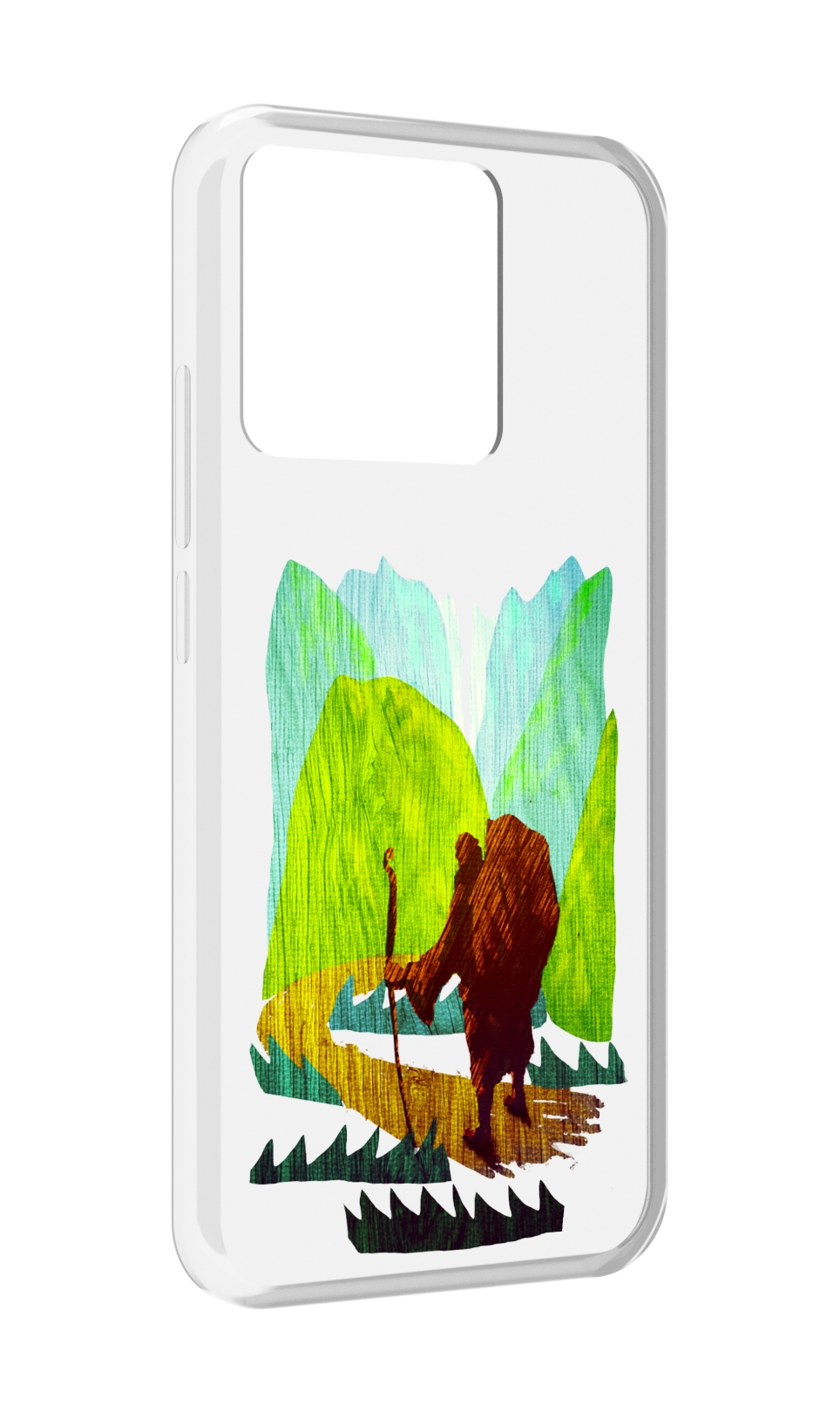 

Чехол MyPads Tocco для Xiaomi Redmi 10A Лесная тропа, Прозрачный, Tocco