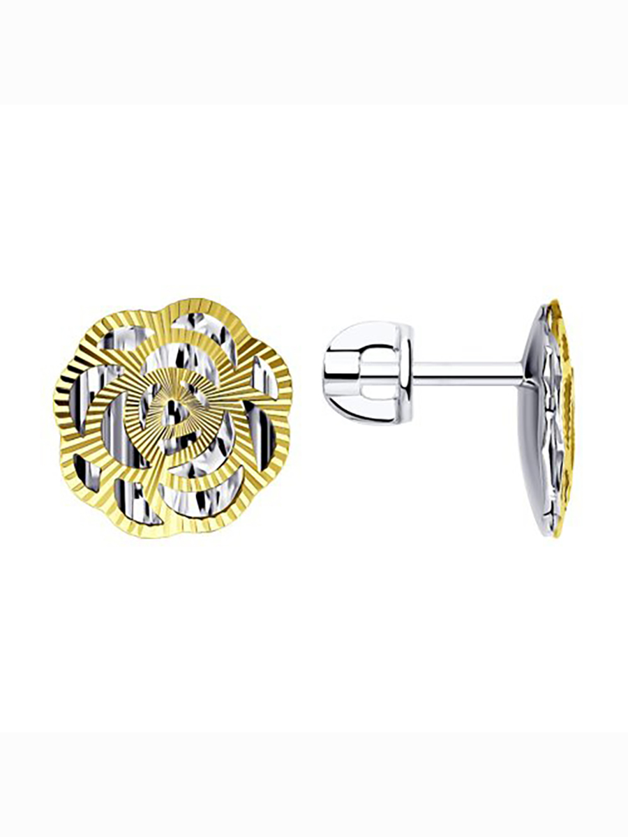 

Серьги из серебра без вставки 585Gold 702008726, 702008726