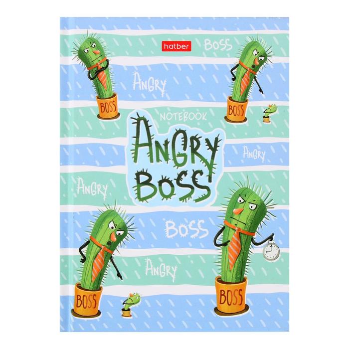

Бизнес-блокнот А6, 64 листа, в клетку/линейку, Angry Boss, твёрдая обложка, блок офсет