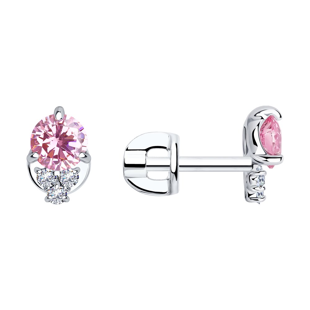 

Серьги пусеты из серебра SOKOLOV 94025029, фианит, 94025029