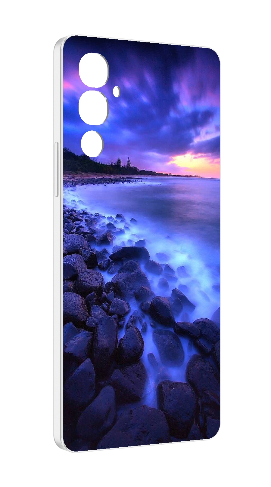 

Чехол MyPads неоновый берег для Tecno Pova 4, Прозрачный, Tocco