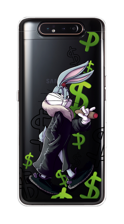

Чехол на Samsung Galaxy A80 "Rich Bugs Bunny", Зеленый;черный;голубой, 28350-6