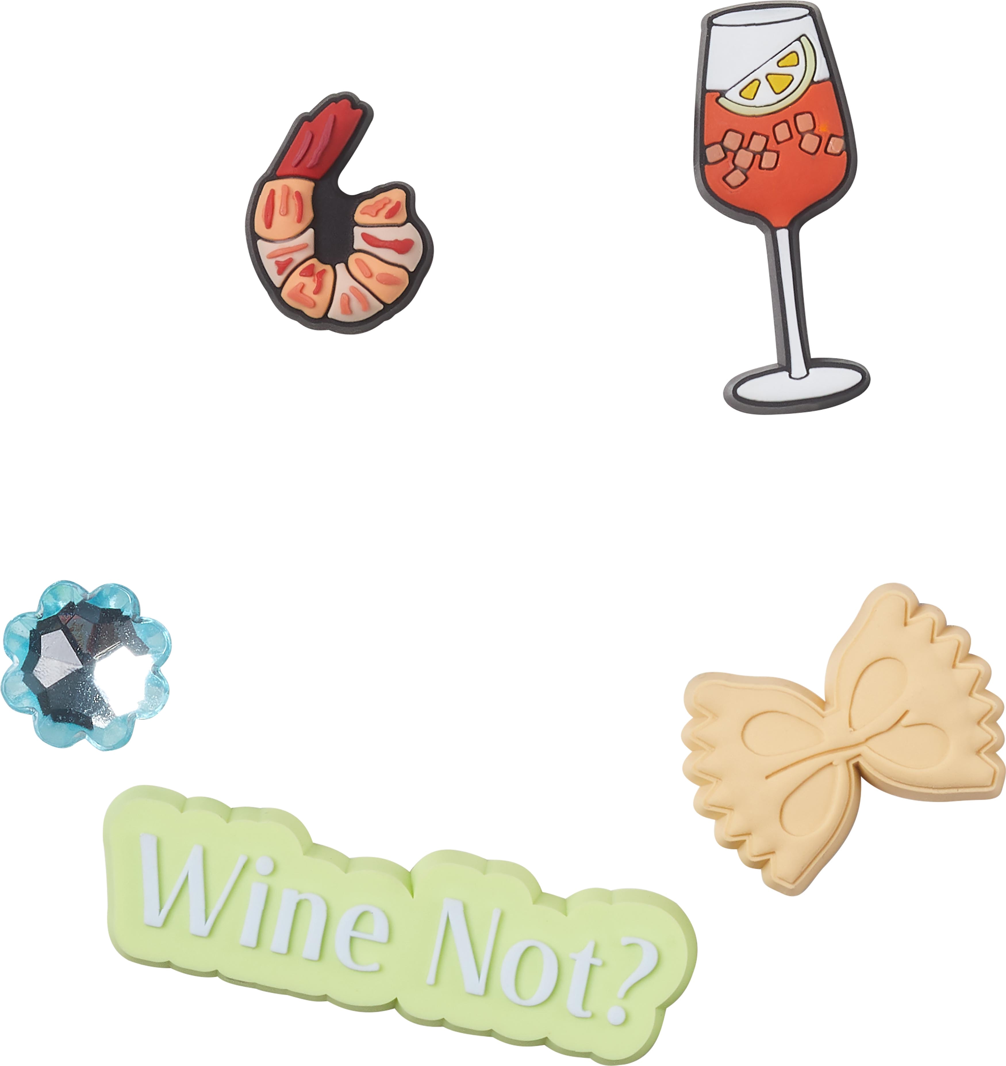 

Джибитс Crocs Wine Not Sandal Backer 5 Pack 10009525, Wine Not Sandal Backer 5 Pack