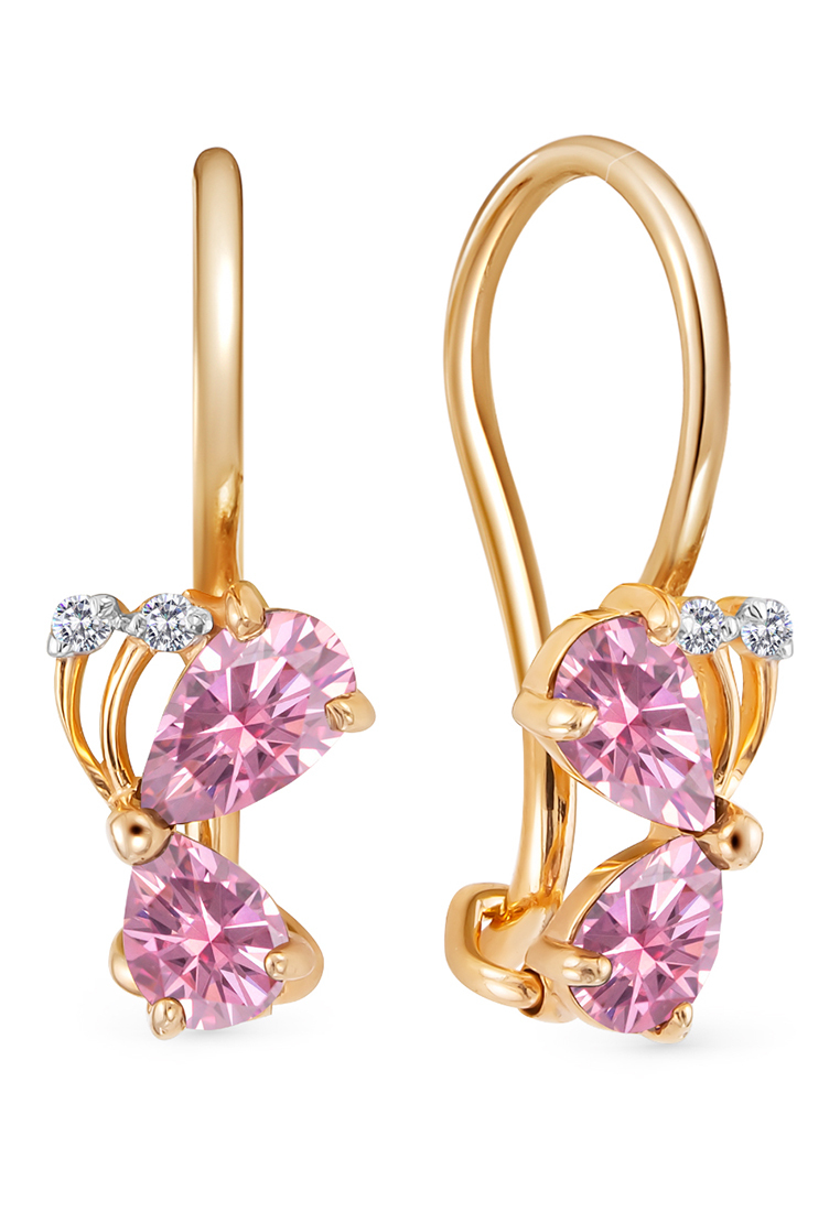 

Серьги из желтого золота с фианитом Kari Jewelry С132-2066М6, С132-2066М6