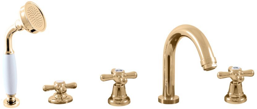 

Смеситель на борт ванны Rav Slezak Morava MK162.5PZ золото, Золотистый