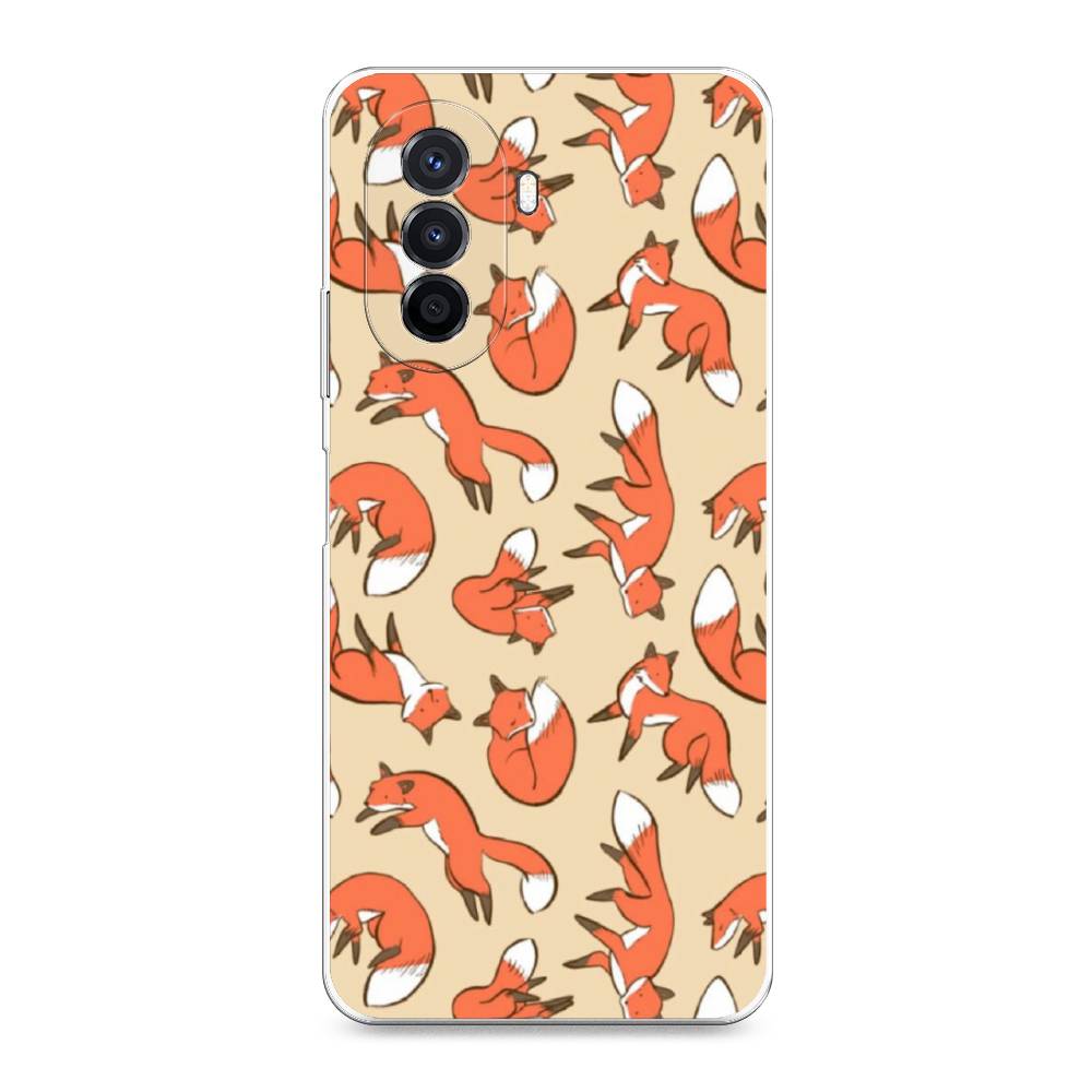 

Чехол Awog на Huawei Nova Y70 "Лисички фон", Разноцветный, 6109150-3