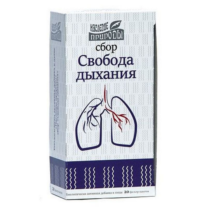 

Сбор трав Наследие природы Свобода дыхания пакетики 20 шт., Свобода дыхания