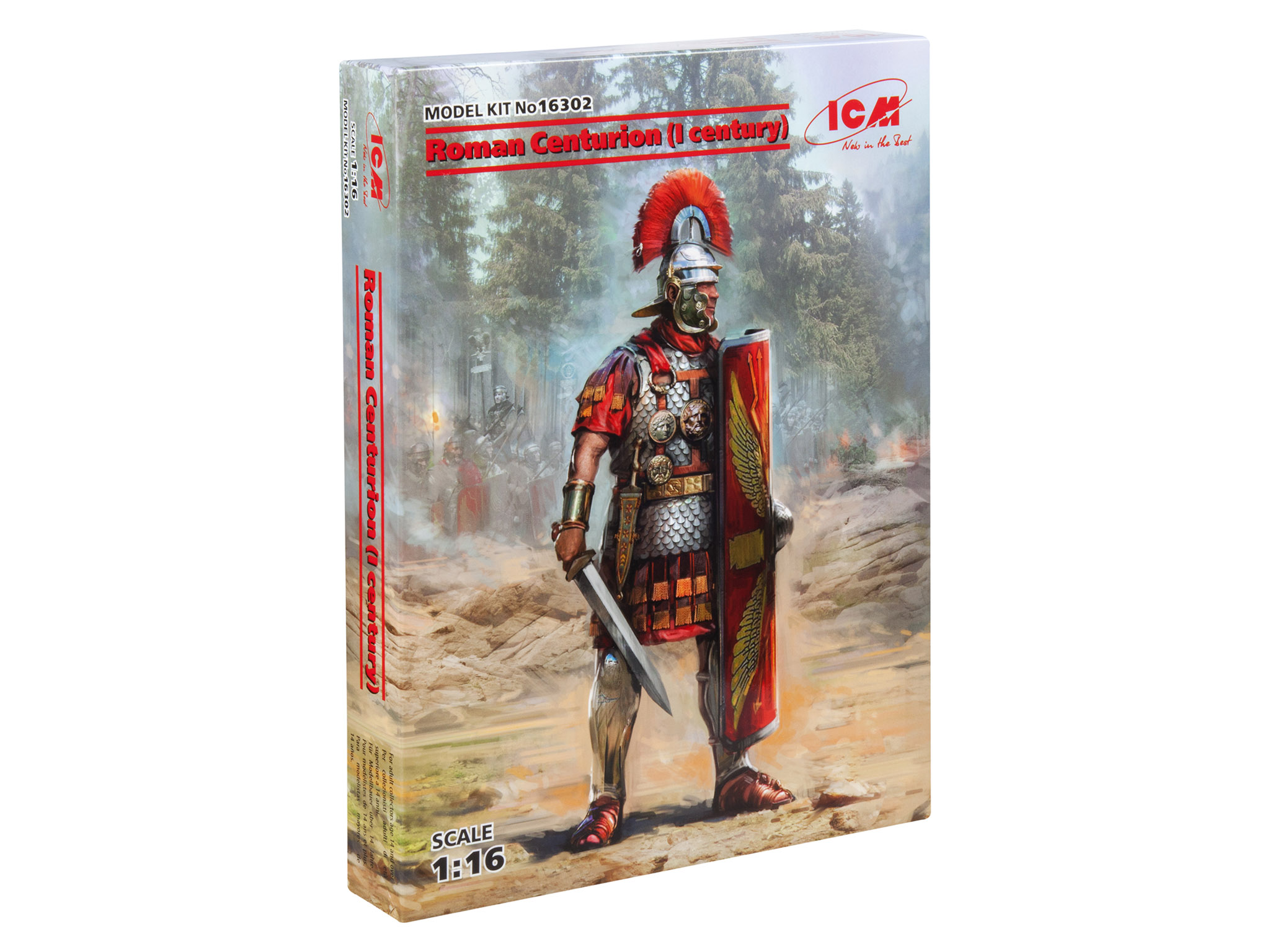 

Сборная модель ICM 1/16 Фигура, Римский Центурион (I век) 16302