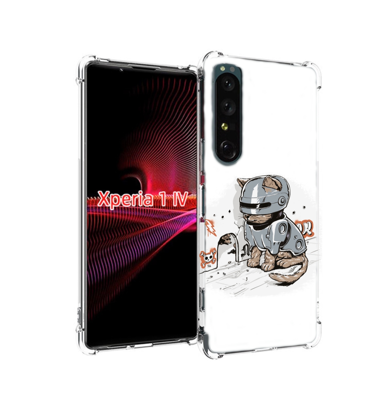 

Чехол накладка MyPads Грозный кот для Sony Xperia 1 IV, Прозрачный, Tocco