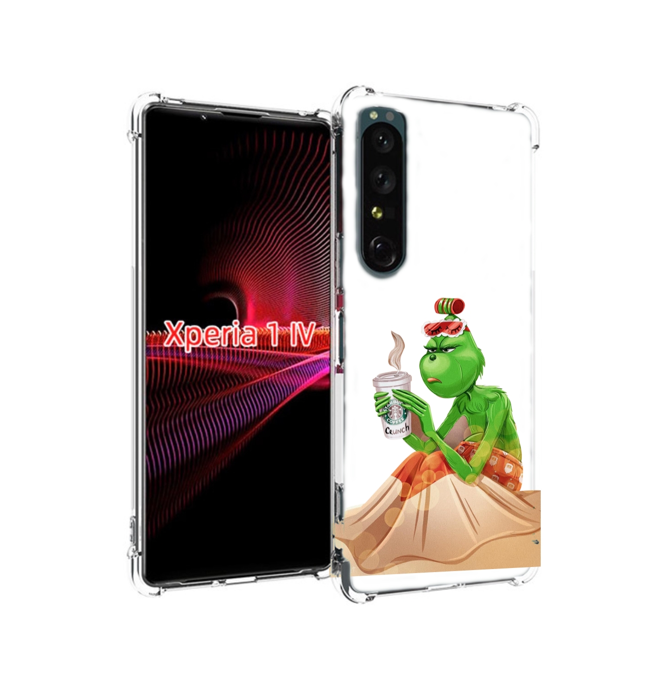 

Чехол накладка MyPads Гринч-в-платье для Sony Xperia 1 IV, Прозрачный, Tocco