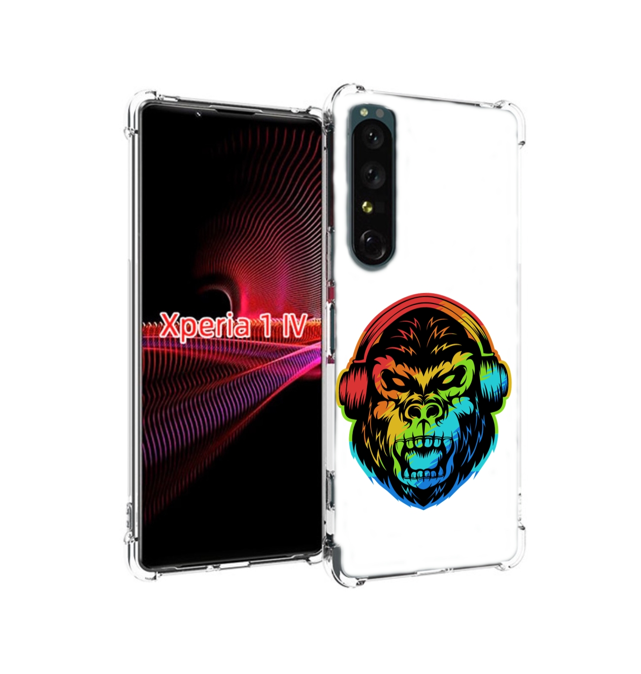 

Чехол накладка MyPads Горилла-в-наушниках для Sony Xperia 1 IV, Прозрачный, Tocco