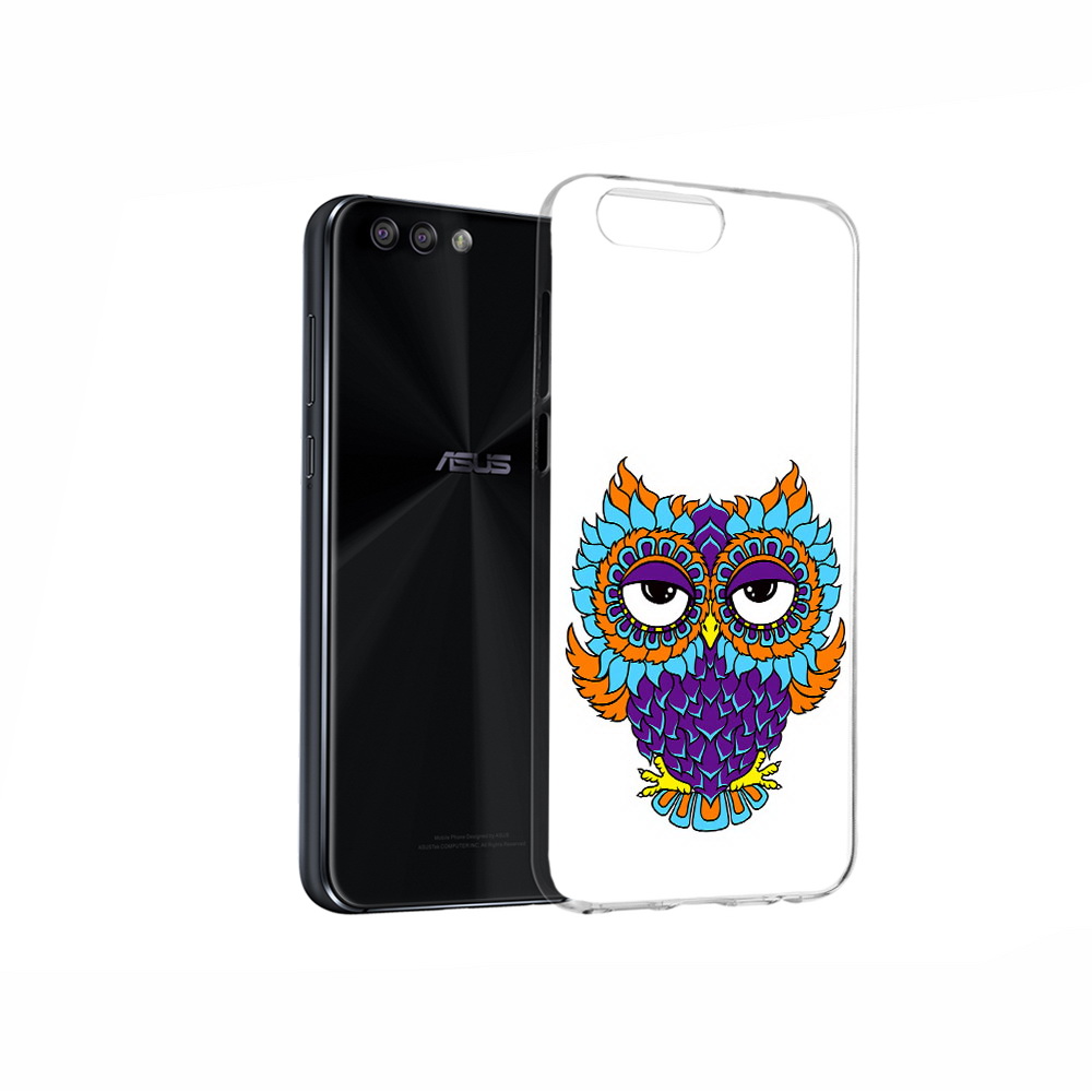 

Чехол MyPads Tocco для Asus ZenFone 4 Цветная сова, Прозрачный, Tocco