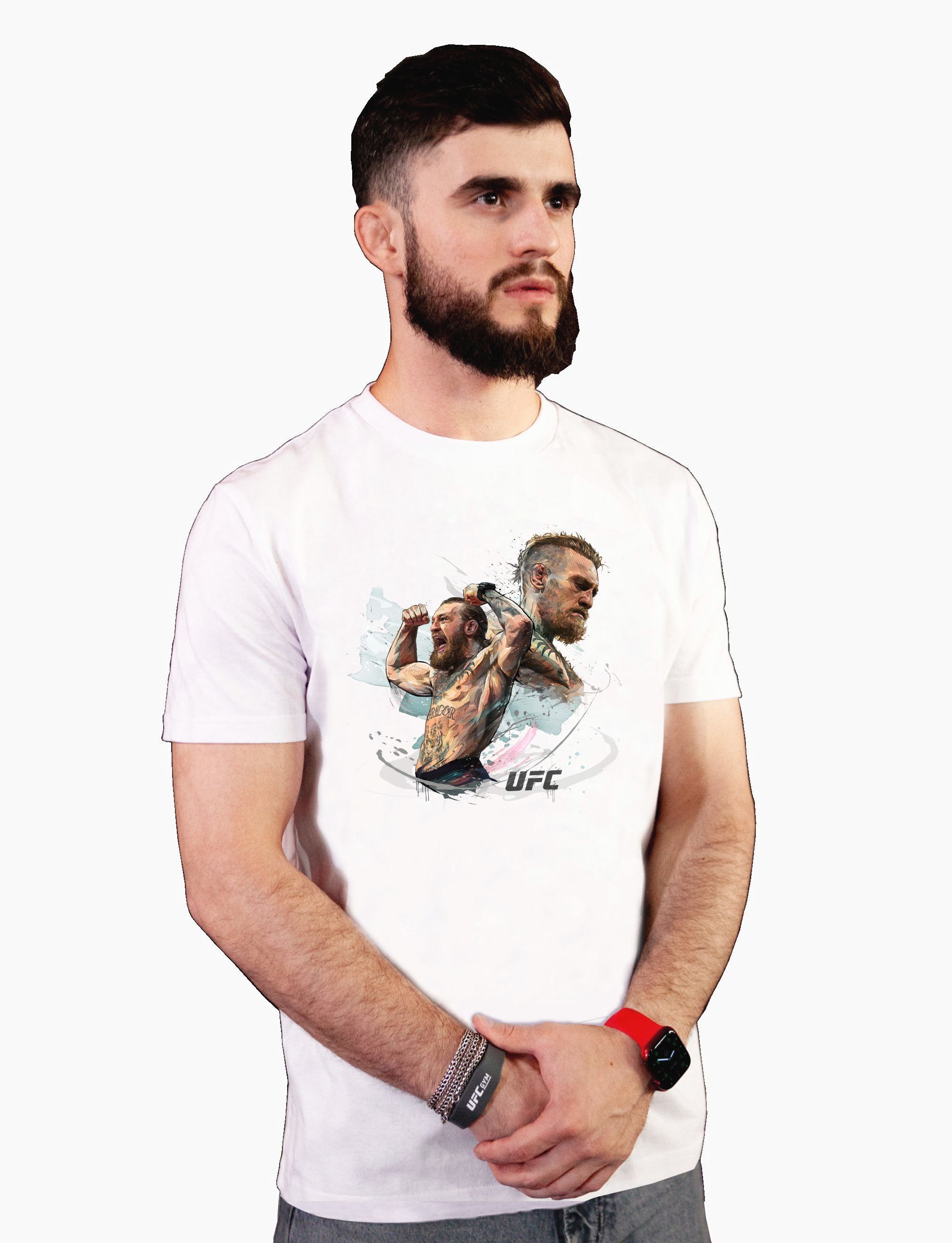 

Футболка мужская UFC UFCTSWH001054P белая S, UFCTSWH001054P