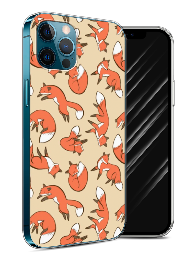

Чехол Awog на Apple iPhone 12 / Айфон 12 "Лисички фон", Разноцветный, 12550-3