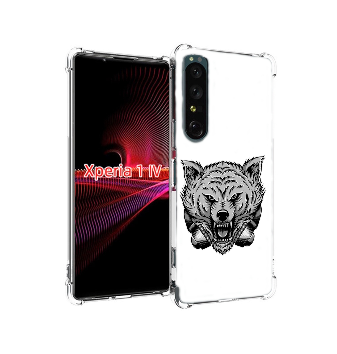 

Чехол накладка MyPads Волк-в-наушниках мужской для Sony Xperia 1 IV, Прозрачный, Tocco