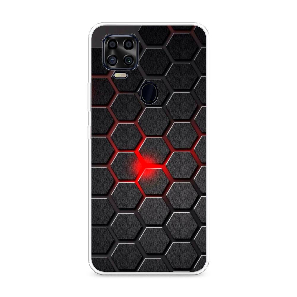 

Чехол на ZTE Blade V2020 "Соты красные", Красный;черный;серый, 134350-3