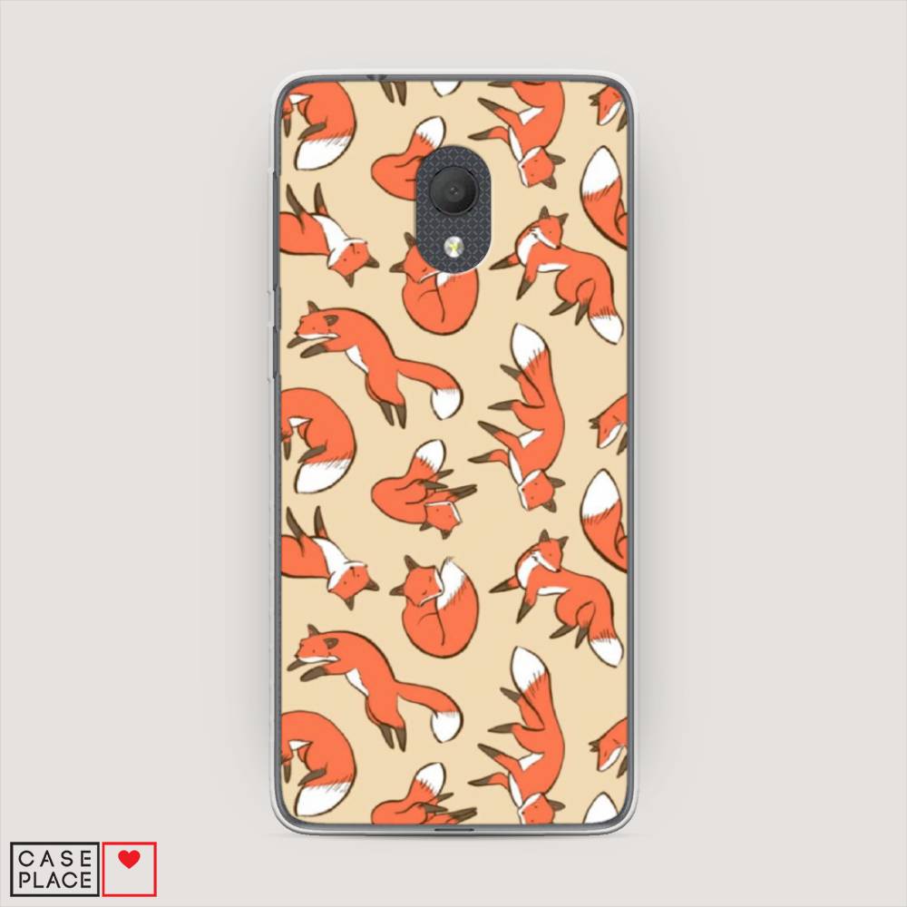 

Чехол Awog на Alcatel 1C 5003D (2019) / Алкатель 1C 5003D (2019) "Лисички фон", 170650-3