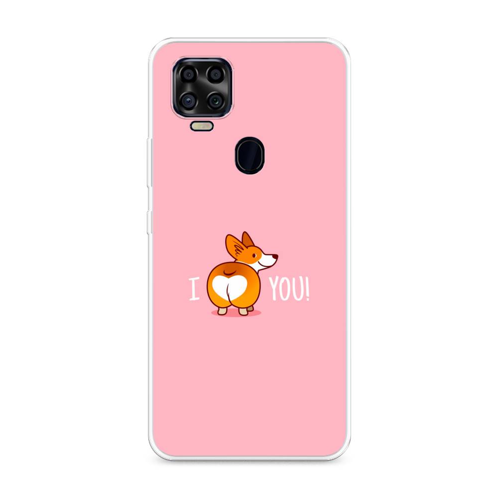 

Чехол на ZTE Blade V2020 "Корги I love you", Розовый;коричневый;белый, 134350-1