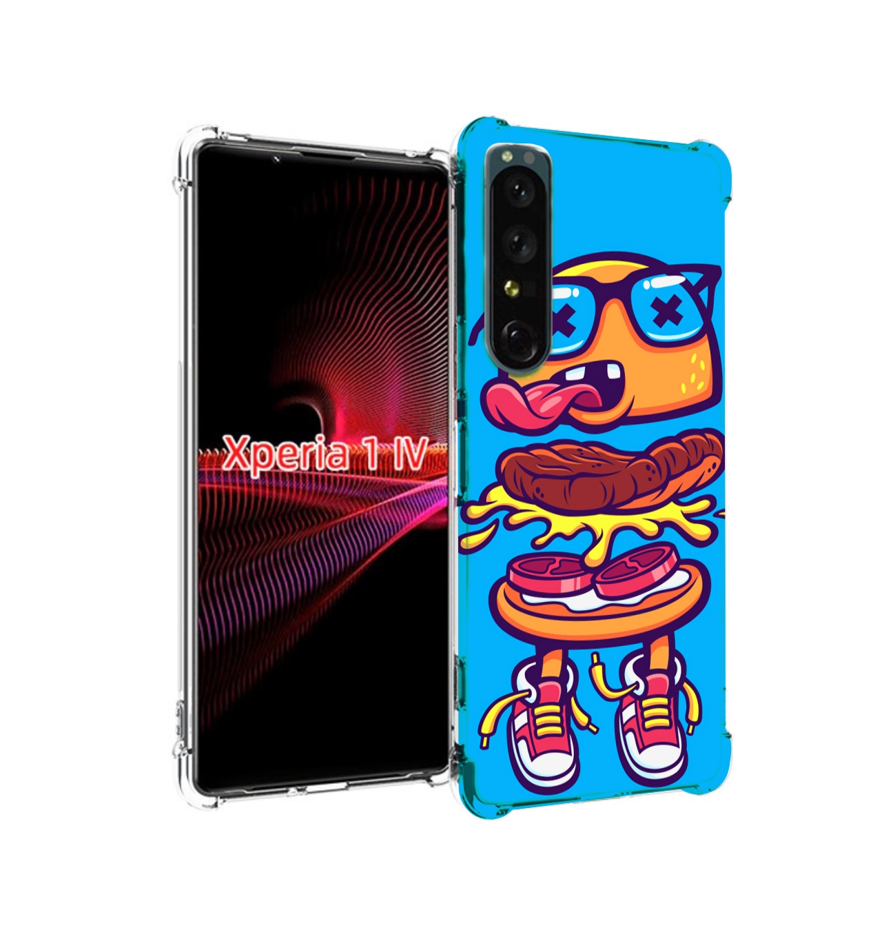 

Чехол накладка MyPads Бургер с очками для Sony Xperia 1 IV, Прозрачный, Tocco
