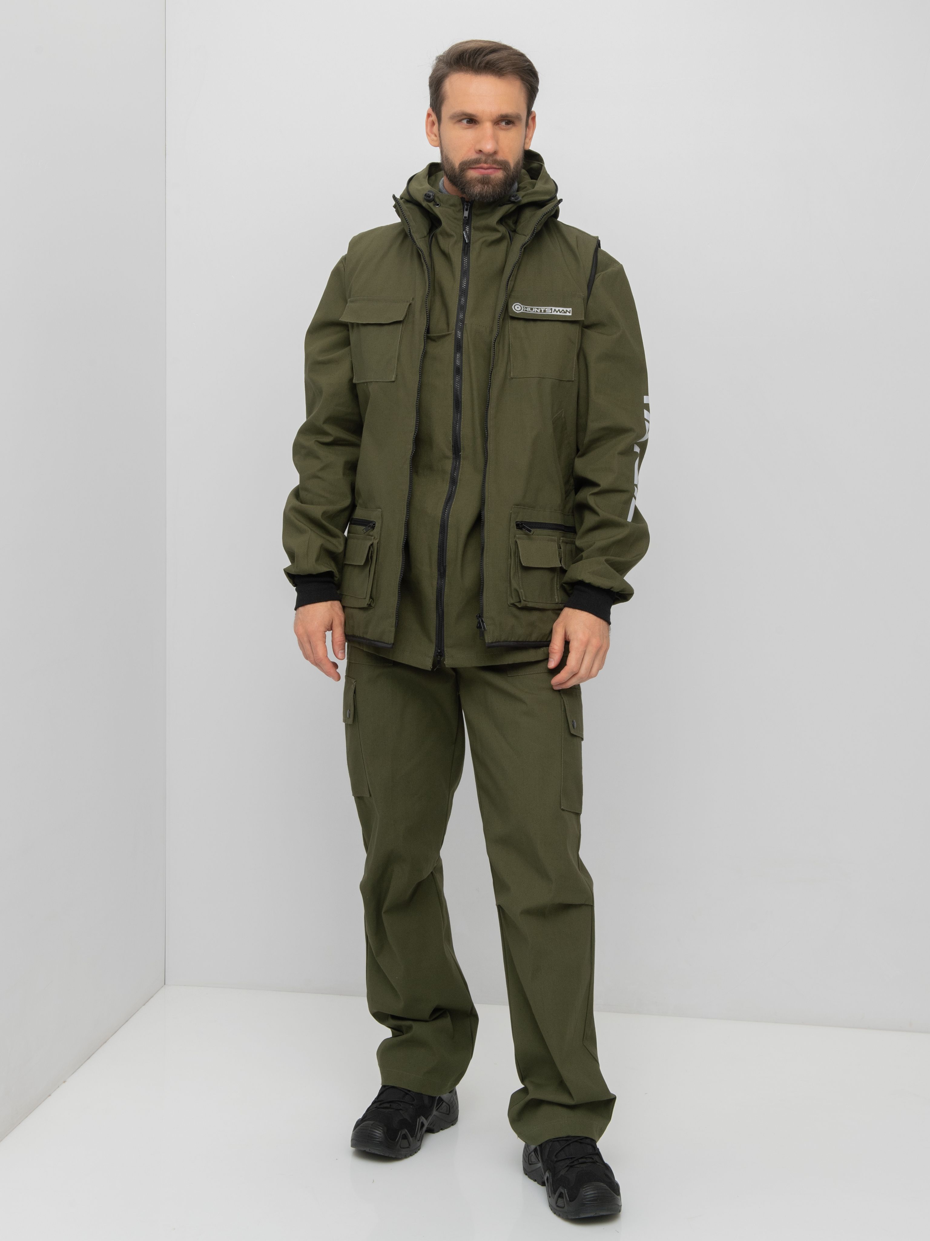 

Костюм летний Huntsman Тайга-3 ткань Палатка цвет Хаки 48-50/170-176, Тайга-3