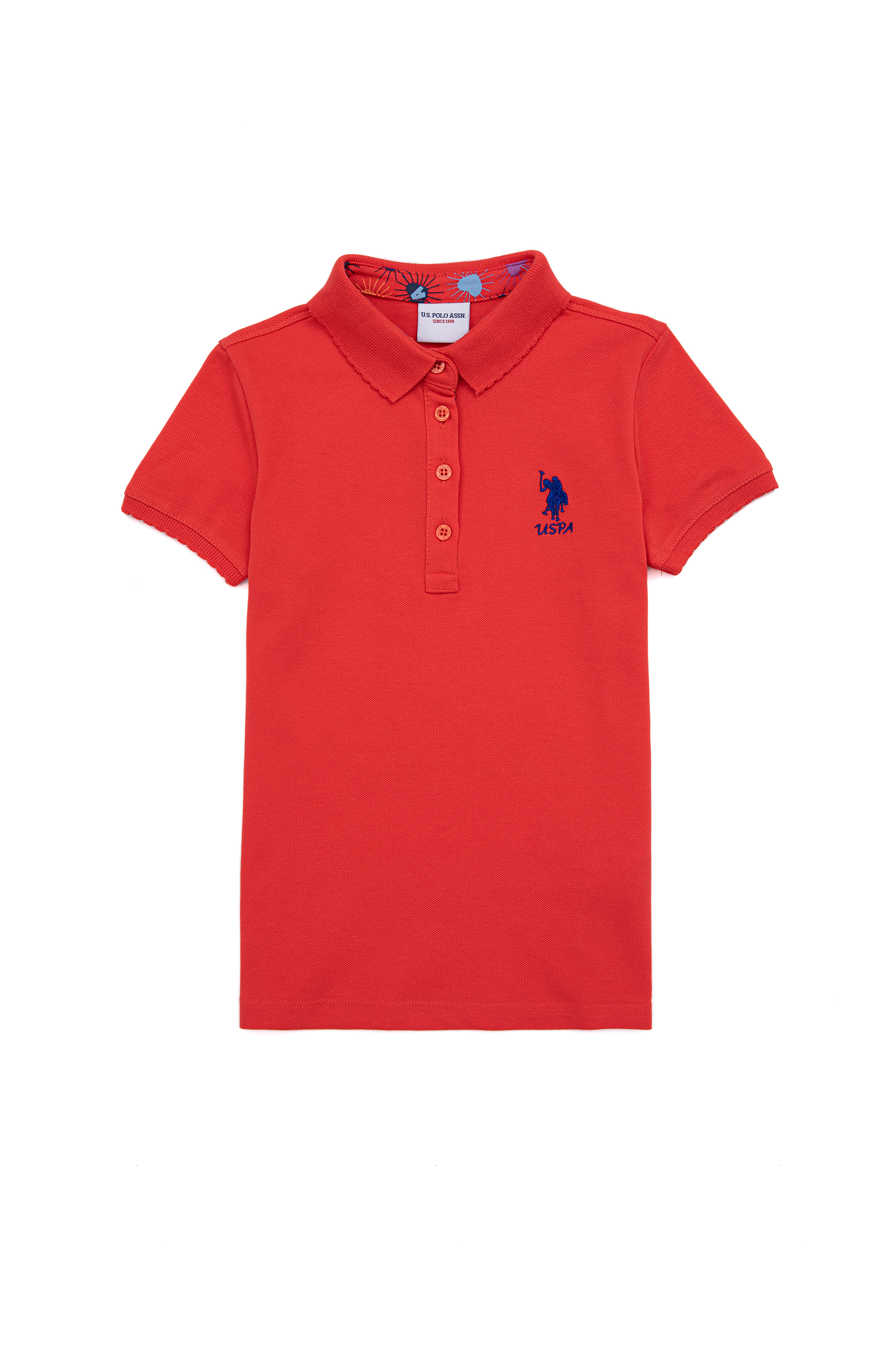 Поло детское US Polo Assn G084SZ0110TP01-IY022, ярко-коралловый, 122