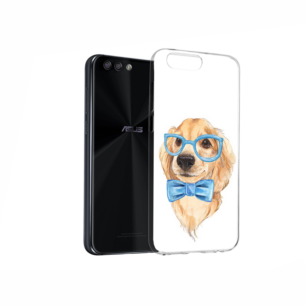 

Чехол MyPads Tocco для Asus ZenFone 4 Собака интеллигент, Прозрачный, Tocco