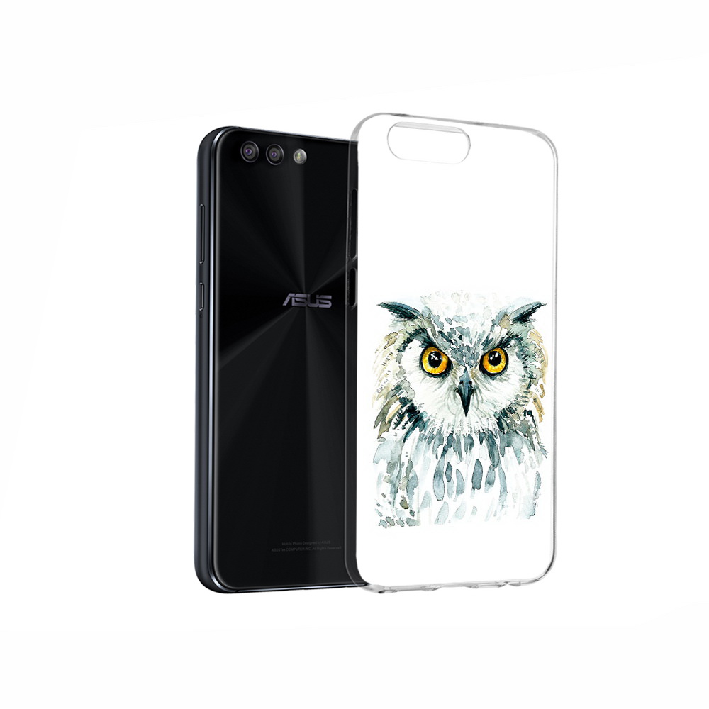 

Чехол MyPads Tocco для Asus ZenFone 4 Серьезная сова, Прозрачный, Tocco