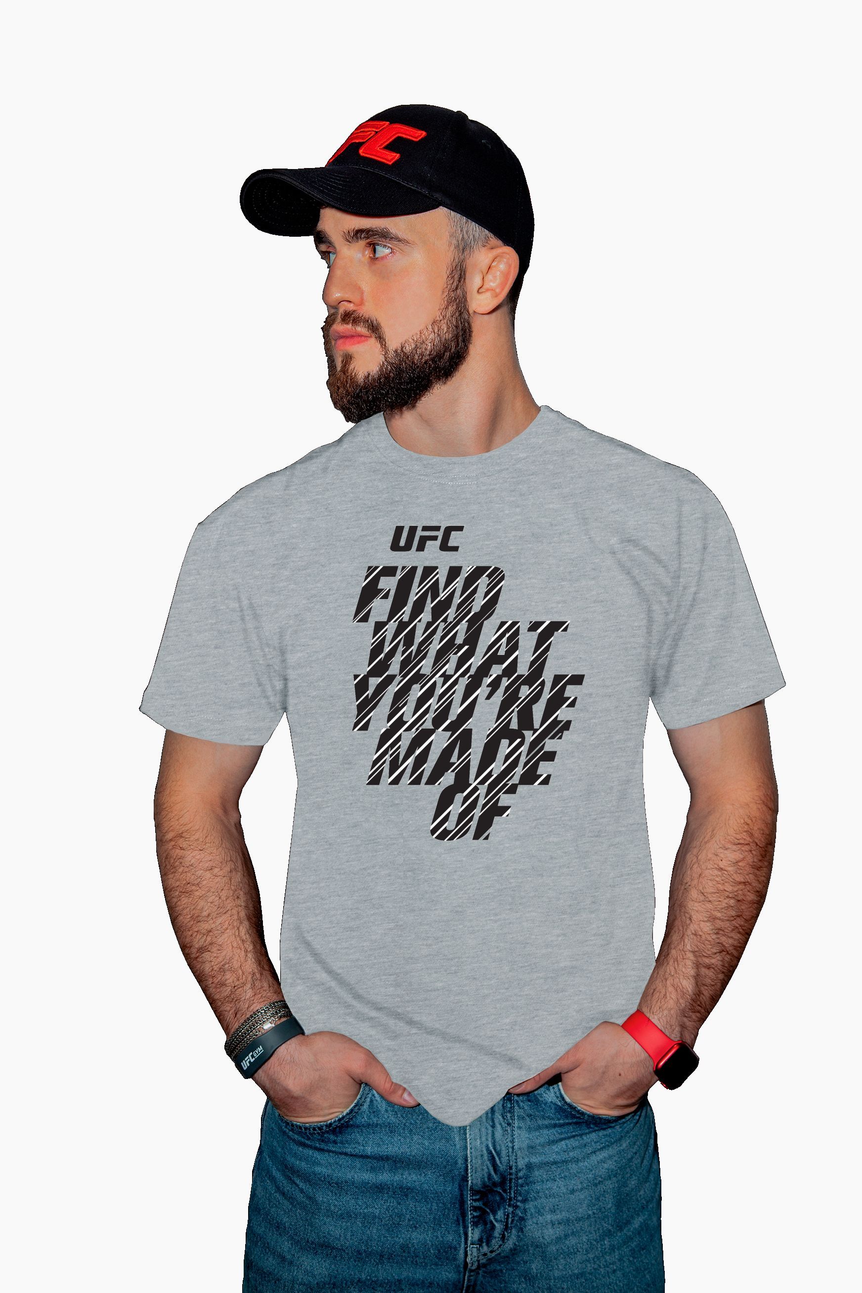 

Футболка мужская UFC UFCTSGR001028P серая L, Серый, UFCTSGR001028P