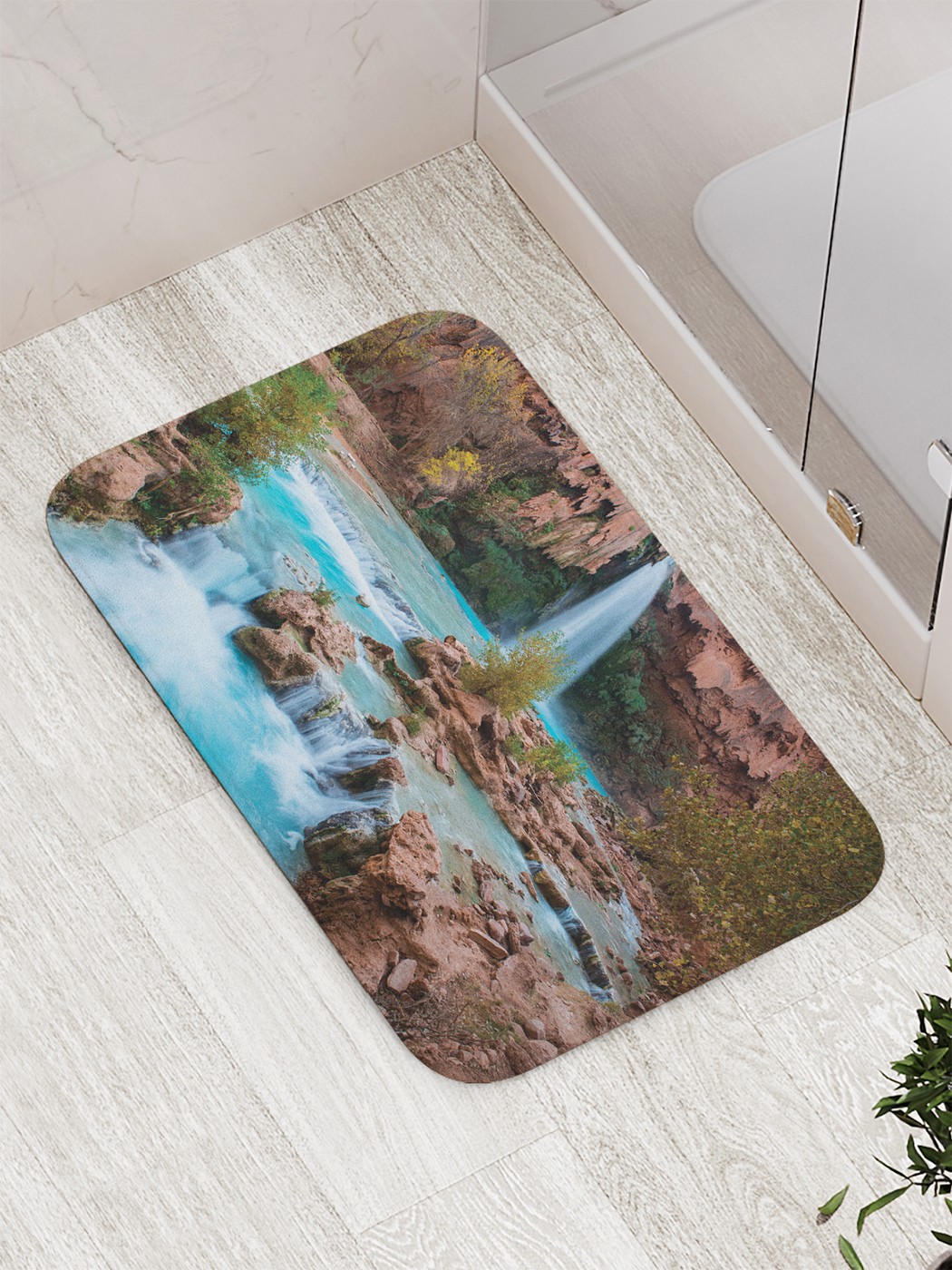 

Коврик противоскользящий для ванной, сауны, бассейна, 77х52 см bath_81008 JoyArty