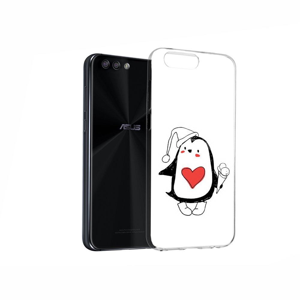 

Чехол MyPads Tocco для Asus ZenFone 4 Пингвин с мороженым, Прозрачный, Tocco