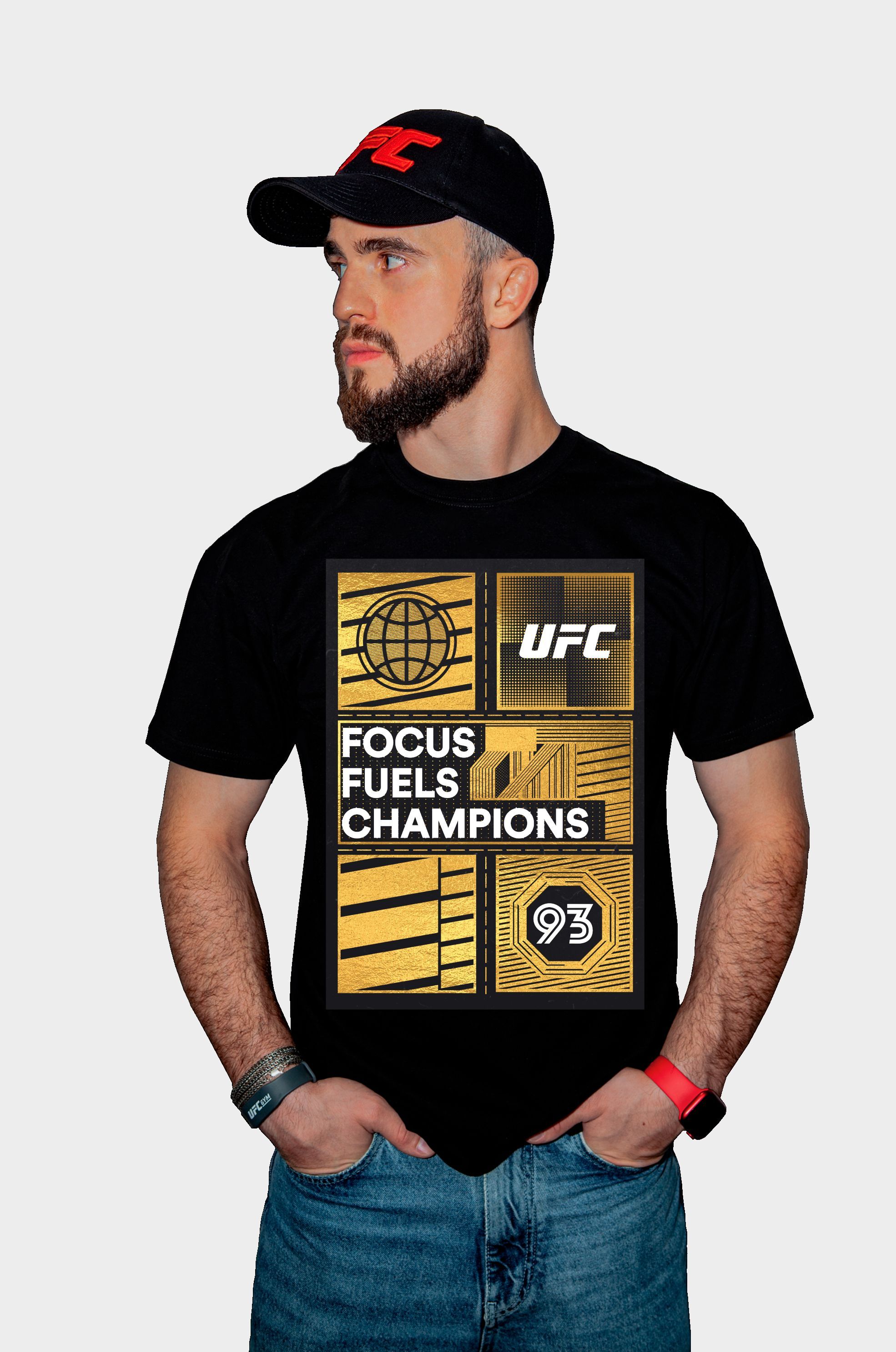 

Футболка мужская UFC UFCTSBL001052P черная M, Черный, UFCTSBL001052P