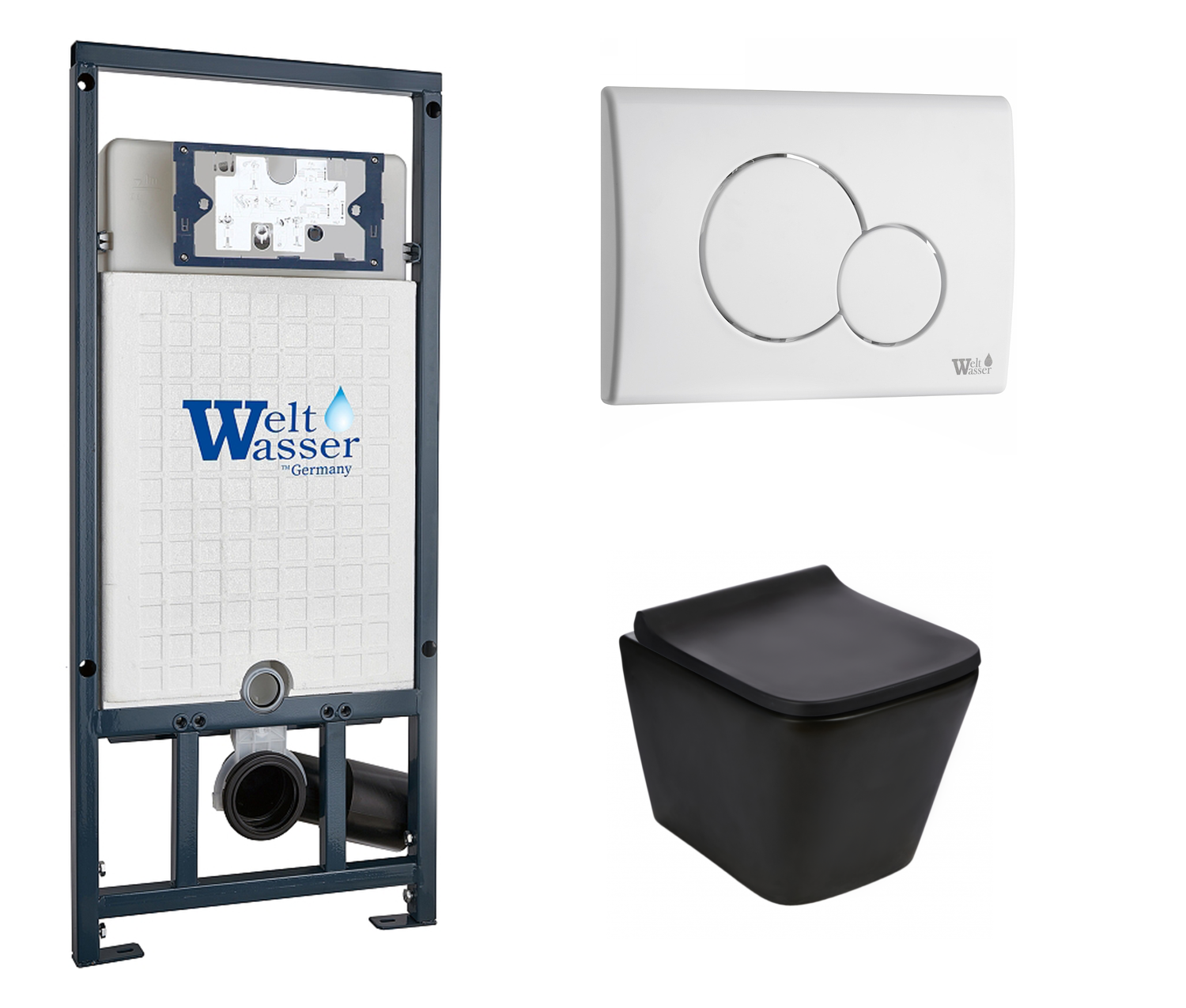 

Комплект: инсталляция WeltWasser Marberg 507 + унитаз Gelbach MT-BL с кнопкой белой