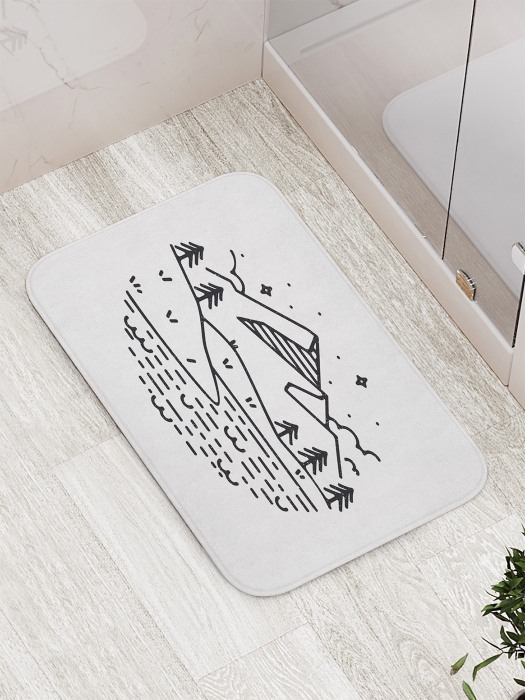 

Коврик противоскользящий для ванной, сауны, бассейна, 77х52 см bath_80846 JoyArty