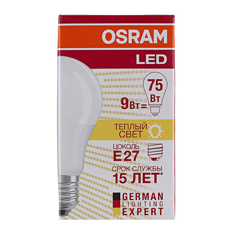 

Лампа светодиодная Osram LED E14 5,5W груша теплый свет