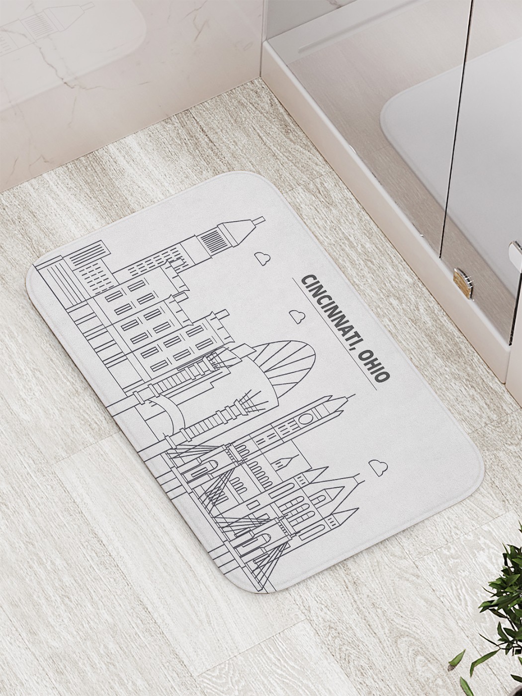 

Коврик противоскользящий для ванной, сауны, бассейна, 77х52 см bath_80775 JoyArty