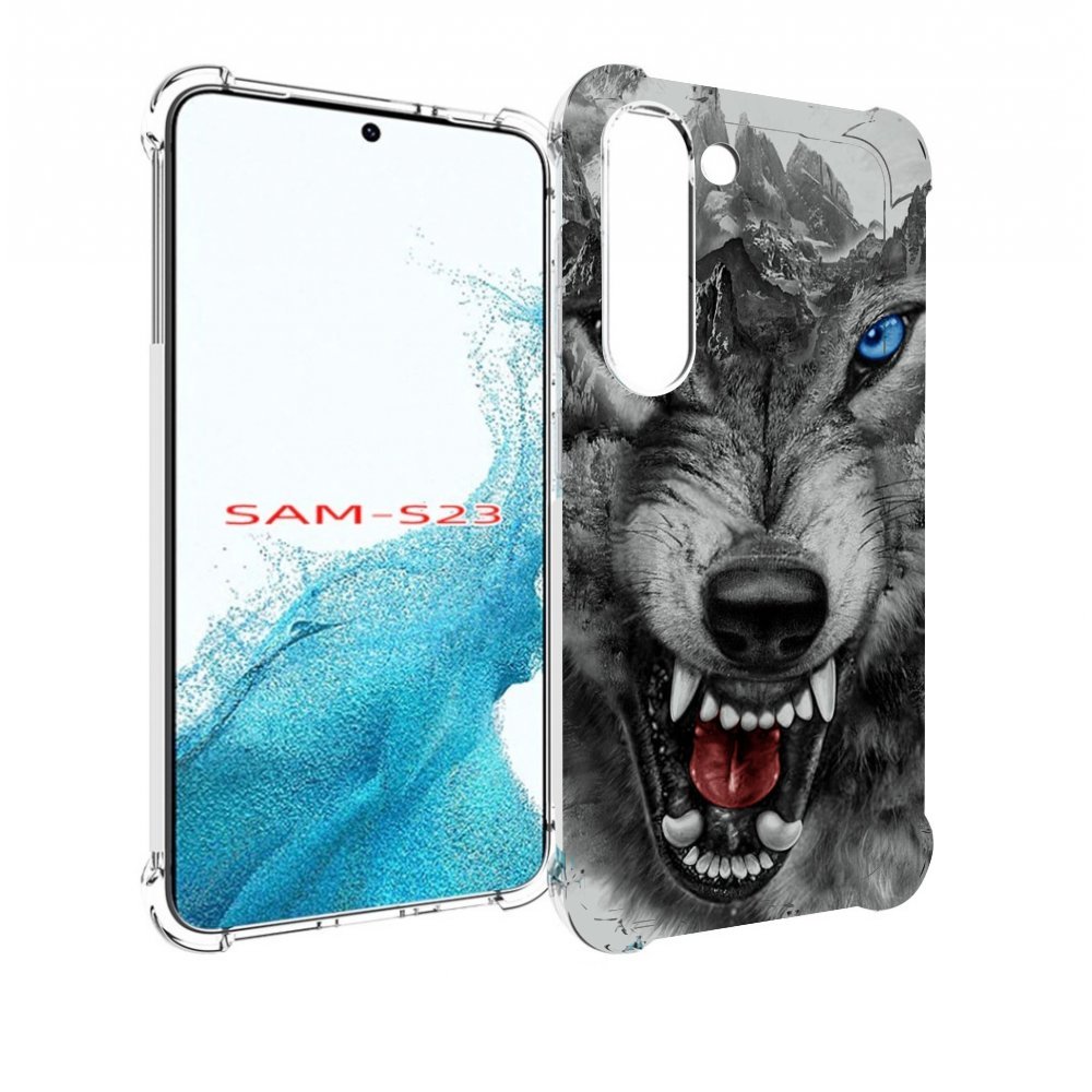 

Чехол MyPads Волк-частица мужской для Samsung Galaxy S23, Прозрачный, Tocco
