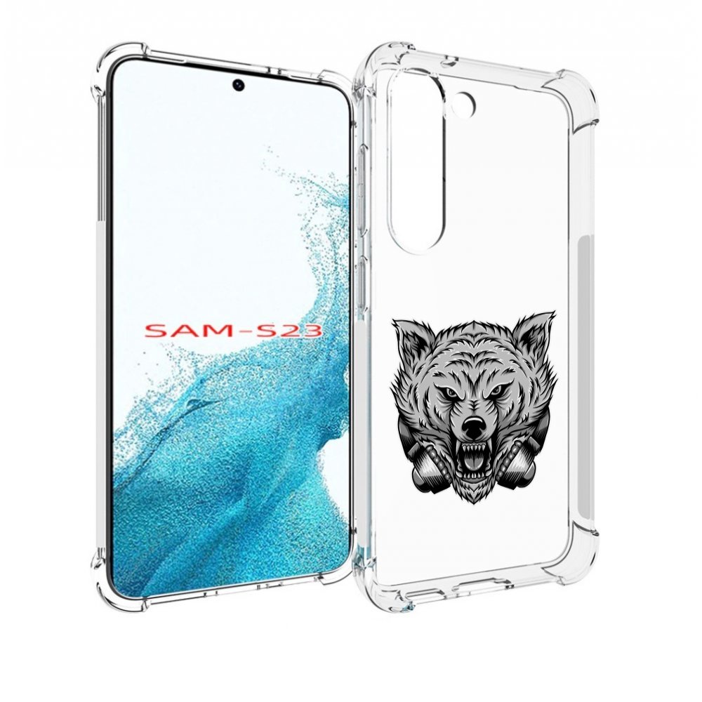 

Чехол MyPads Волк-в-наушниках мужской для Samsung Galaxy S23, Прозрачный, Tocco