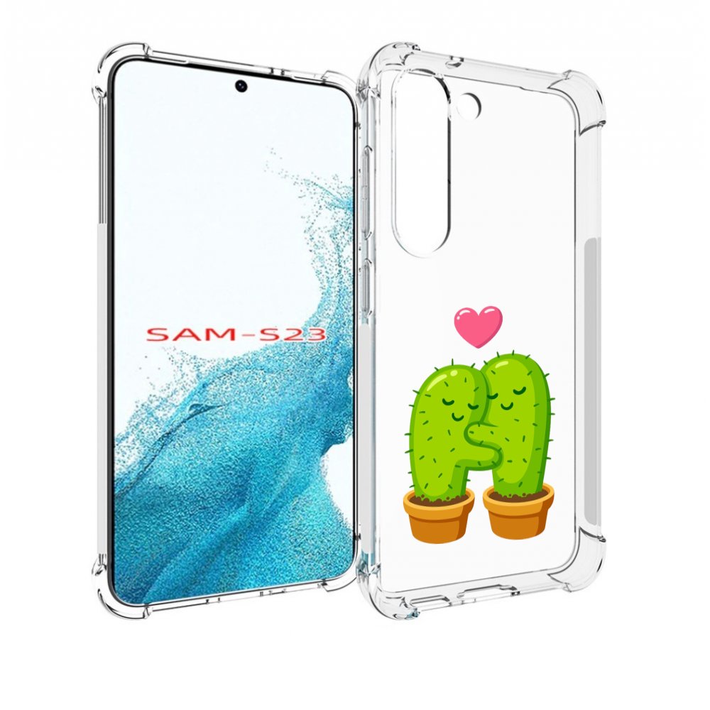 

Чехол MyPads Влюбленные-кактусы для Samsung Galaxy S23, Прозрачный, Tocco