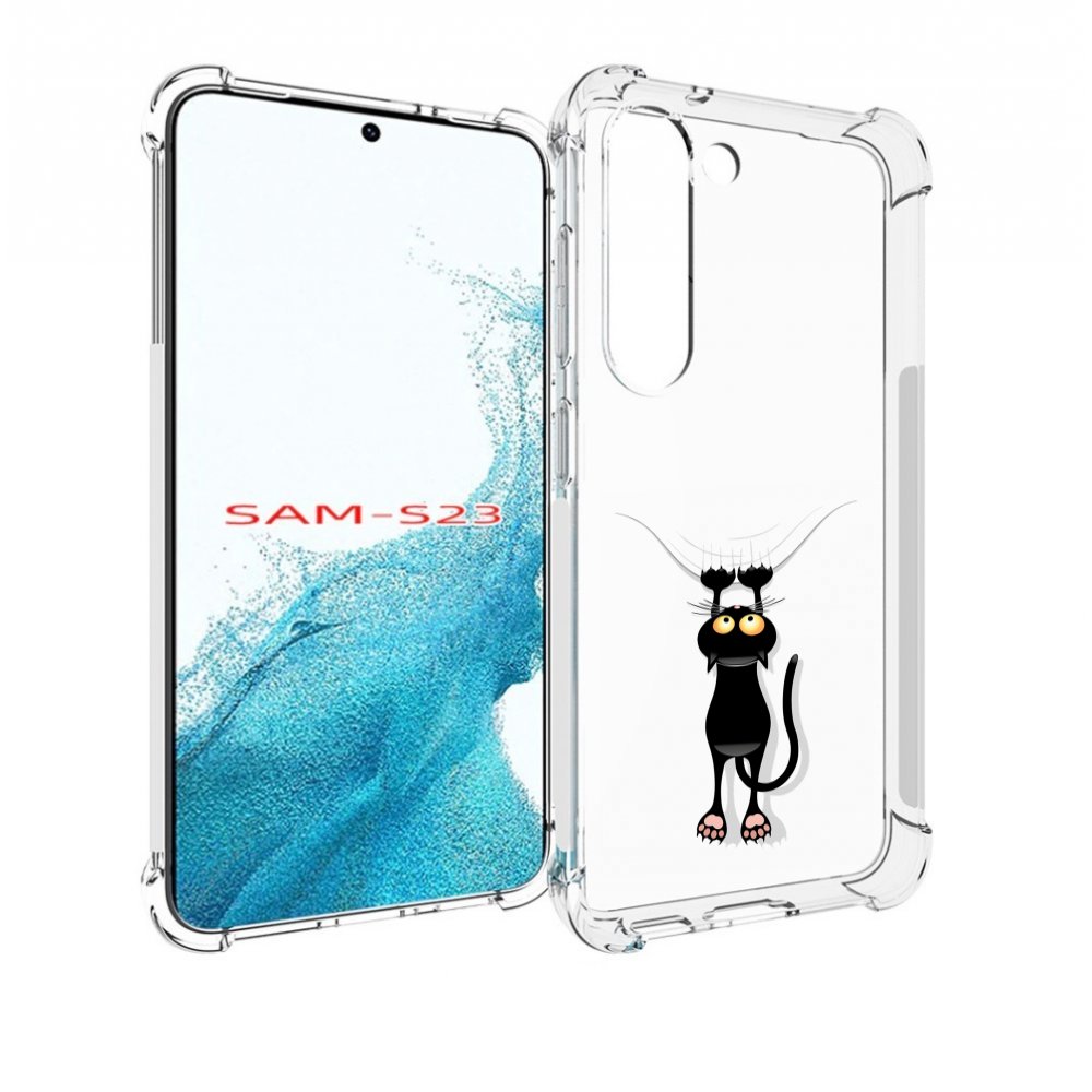 

Чехол MyPads Висячий-кот для Samsung Galaxy S23, Прозрачный, Tocco