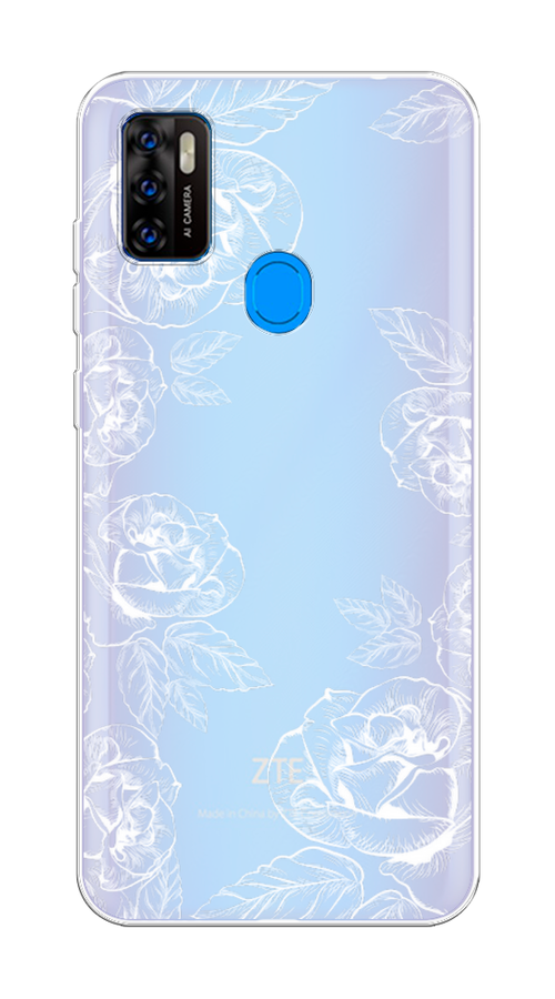 

Чехол на ZTE Blade A7s 2020 "Розы графика", Черный;серый, 133950-2