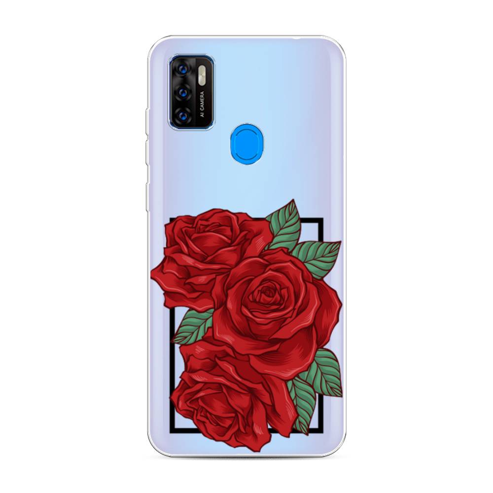 

Чехол на ZTE Blade A7s 2020 "Три алые розы", Красный, 133950-2