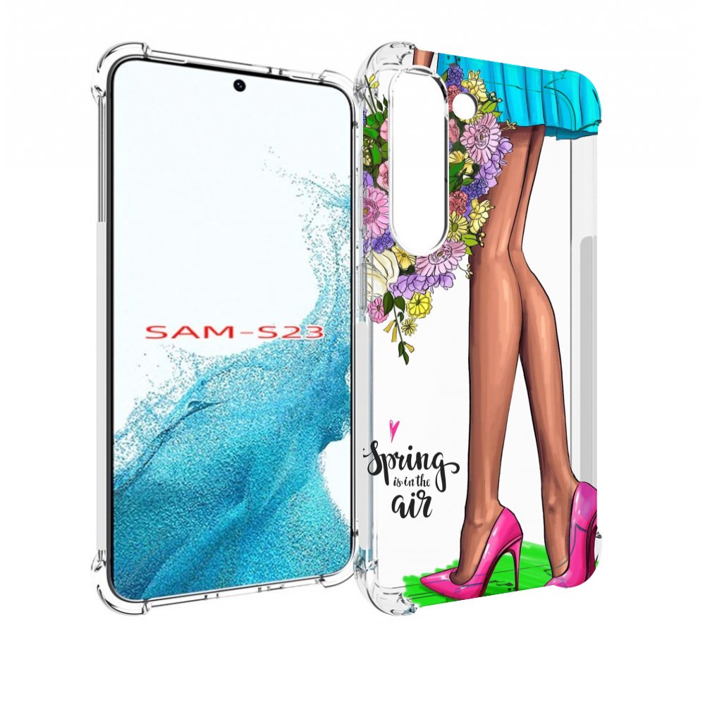 

Чехол MyPads Весна-в-воздухе женский для Samsung Galaxy S23, Прозрачный, Tocco