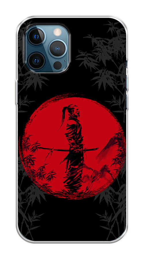 

Чехол на Apple iPhone 12 Pro Max "Самурай на красном фоне", Черный;красный;серый, 12750-4