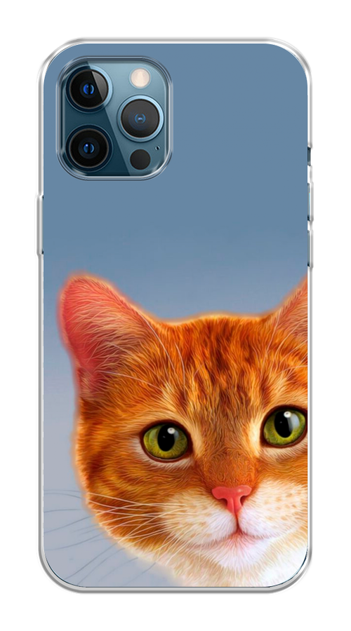 

Чехол на Apple iPhone 12 Pro Max "Любопытный котик", Коричневый, 12750-1