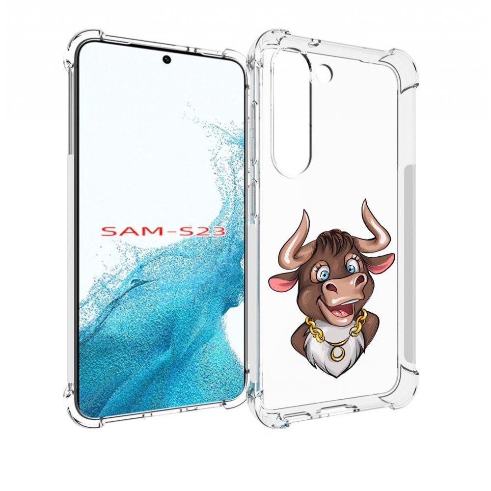 

Чехол MyPads Бычок для Samsung Galaxy S23, Прозрачный, Tocco