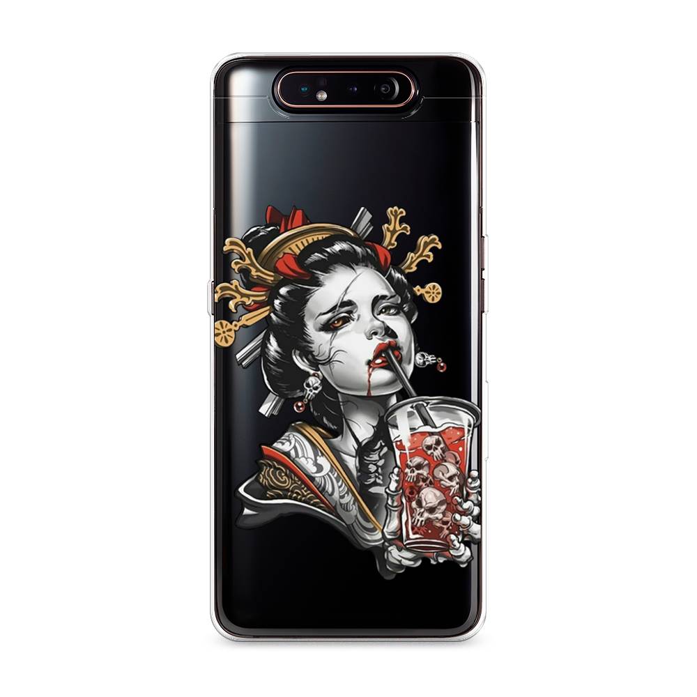 

Чехол на Samsung Galaxy A80 "Опасная гейша", Красный;черный;серый, 28350-4
