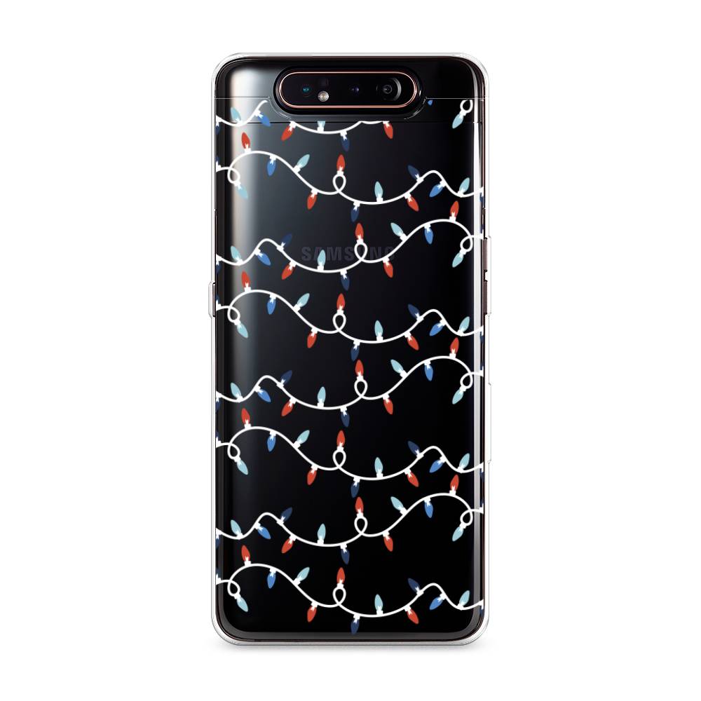 

Чехол на Samsung Galaxy A80 "Разноцветная гирлянда", Белый;красный;синий, 28350-5